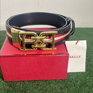 Bally Black and Red Men's Belt